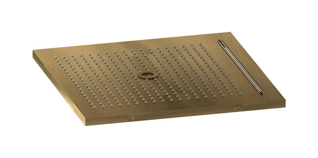 Полувстроенный верхний душ с режимами - дождь, водопад и хромотерапия WE ARE IB av370mb Modern Bronze Aqua