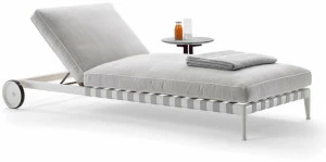 Flexform Тканевый садовый лежак на колесиках Atlante