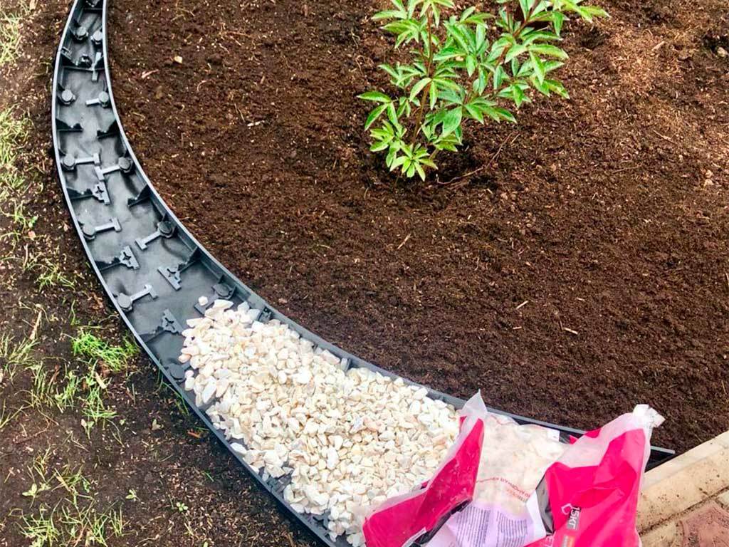 Пластиковый бордюр 45 мм, длина 1 м ГеоПластБорд GPBST-45 - Вид №3