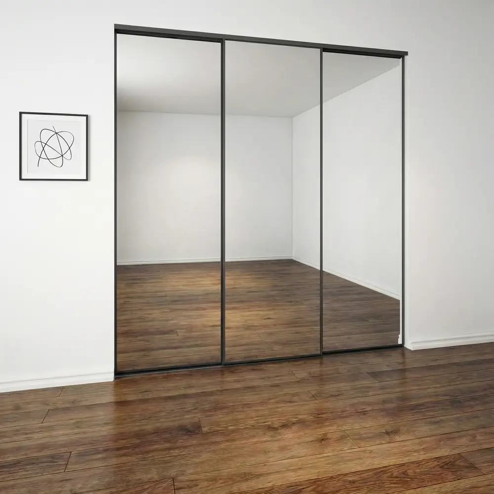 Дверь-купе KONSENSA 225.5x60.4 см с зеркалом профиль черный узкий STLM-2141925 - Вид №9