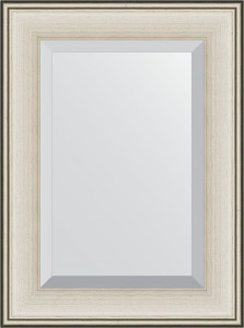 BY 1226 Зеркало с фацетом в багетной раме - травленое серебро 95 mm EVOFORM Exclusive