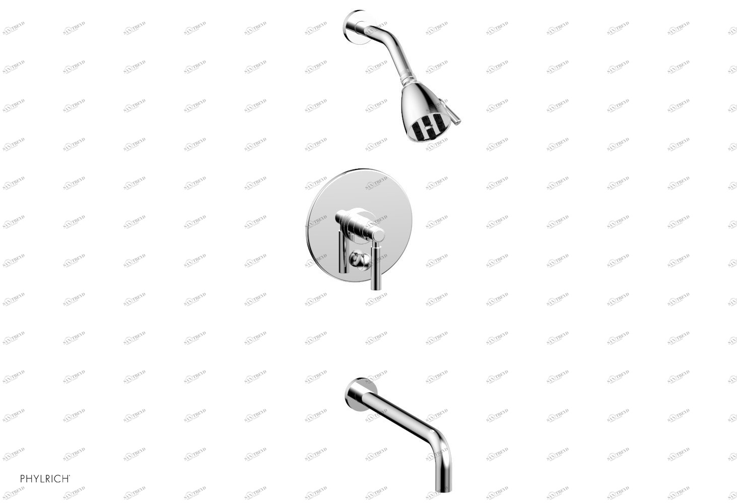 Смеситель для душа BASIC Phylrich  DPB2130-12-026 Хромированный