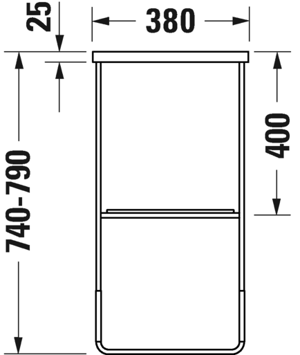 0031131000 DuraSquare Консоль металлическая напольная **
Хром Black Matt Duravit - Вид №3