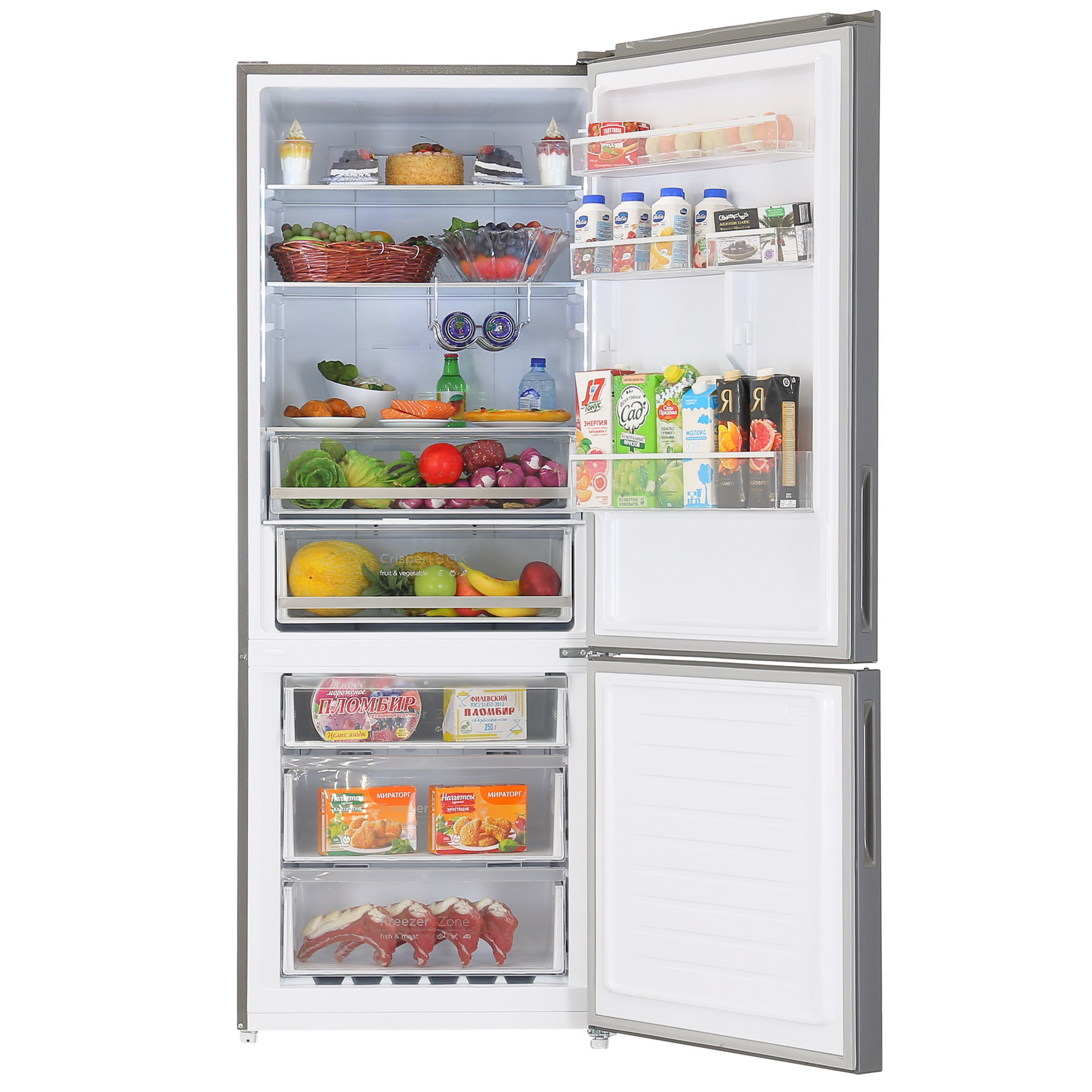 5401279 Холодильник с морозильником   DEXP B4-44AMG серебристый STDN-0051278 - Вид №5