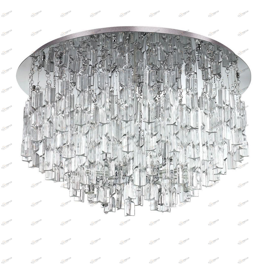 Потолочный светильник люстра Ideal Lux Majestic PL10 Trasparente IDEAL LUX ДИЗАЙНЕРСКИЕ, КАСКАДНЫЕ 074070 Прозрачный;хром 