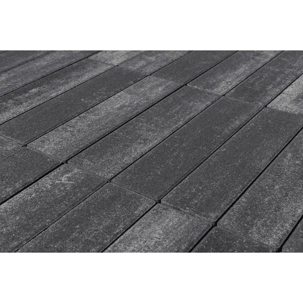 Плитка тротуарная Ригель Ночь 320x80x60 мм черно-серый BRAER STLM-2076360 - Вид №2