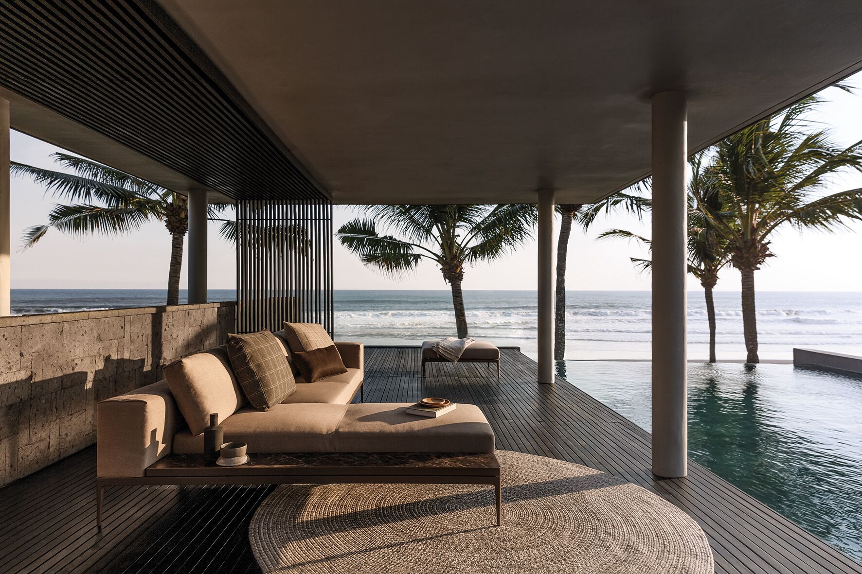 Тканевый модульный садовый диван Gloster сетка ARCH-00132626 - Вид №18