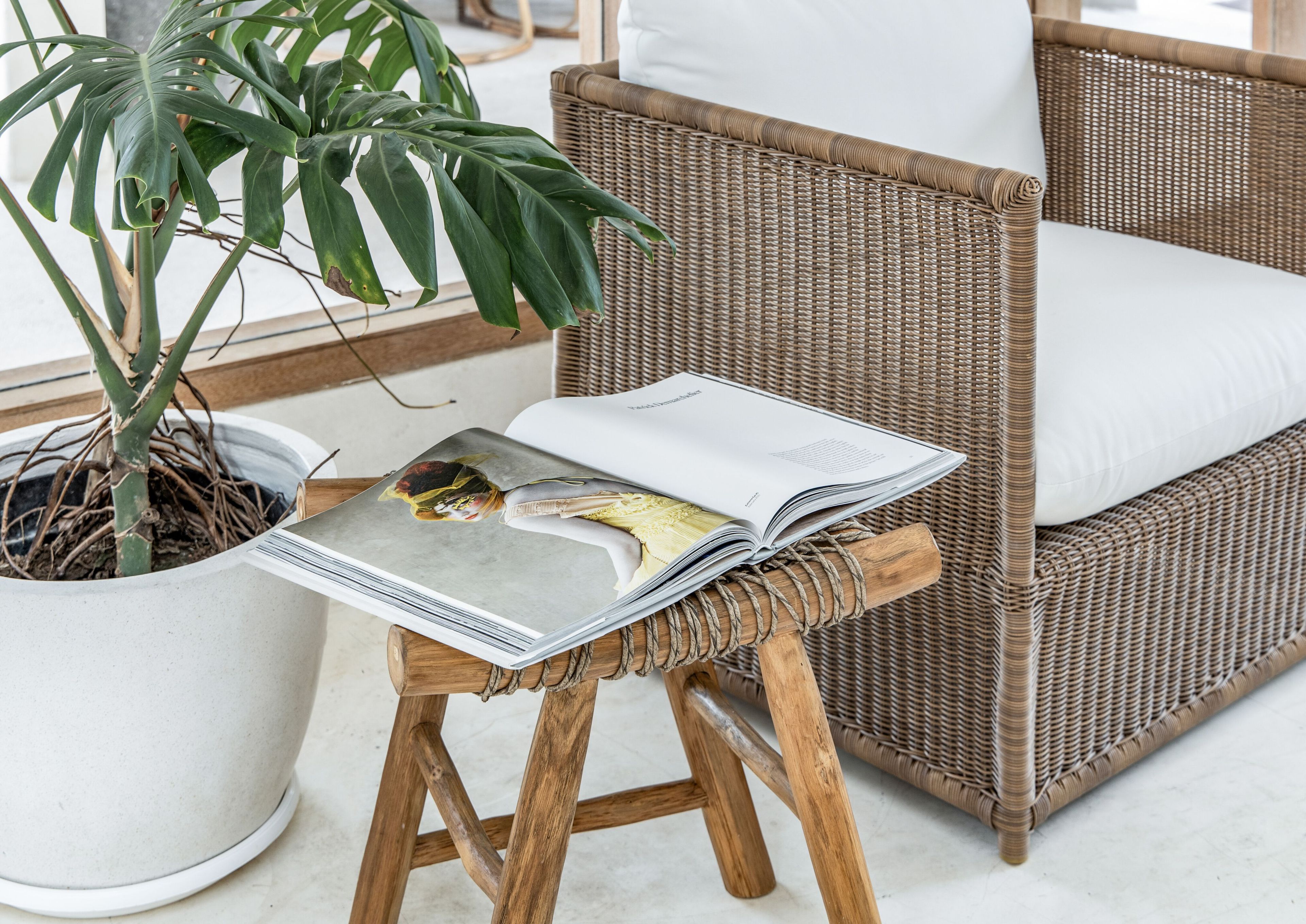 Низкий садовый стул из тикового дерева cbdesign Sauvage ARCH-00013643 - Вид №2