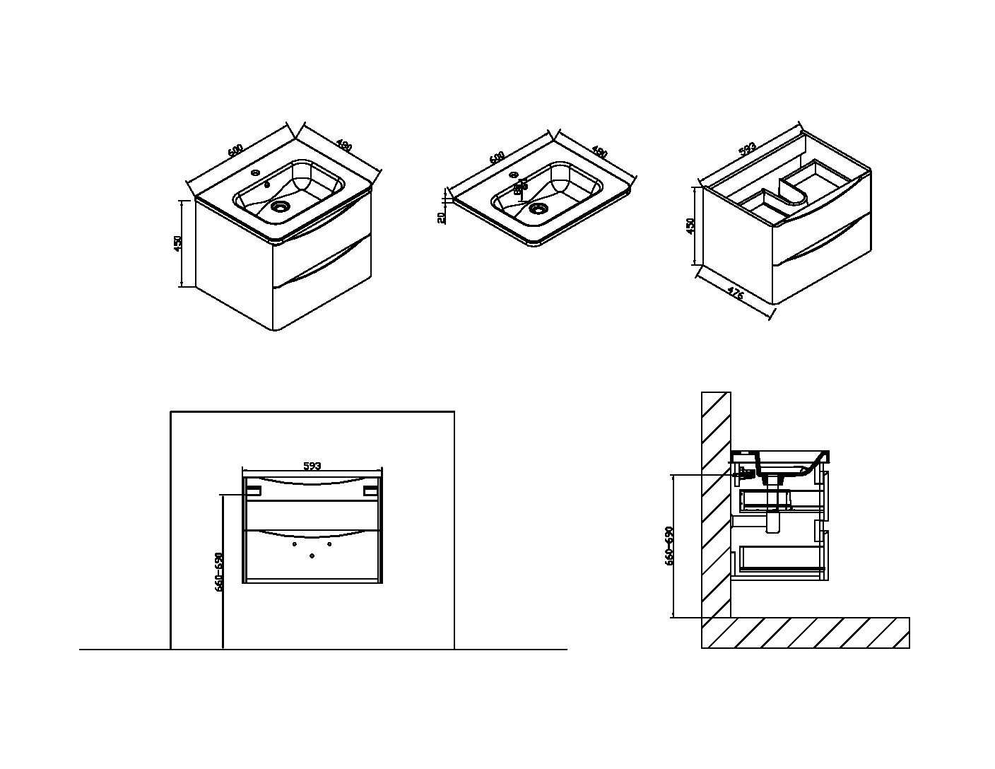 VMC-1R600MS База под раковину Vincea Roberta Santreyd - Вид №6
