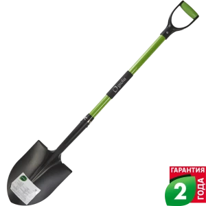 Лопата штыковая Geolia с изогнутой тулей 120 см сталь, с черенком