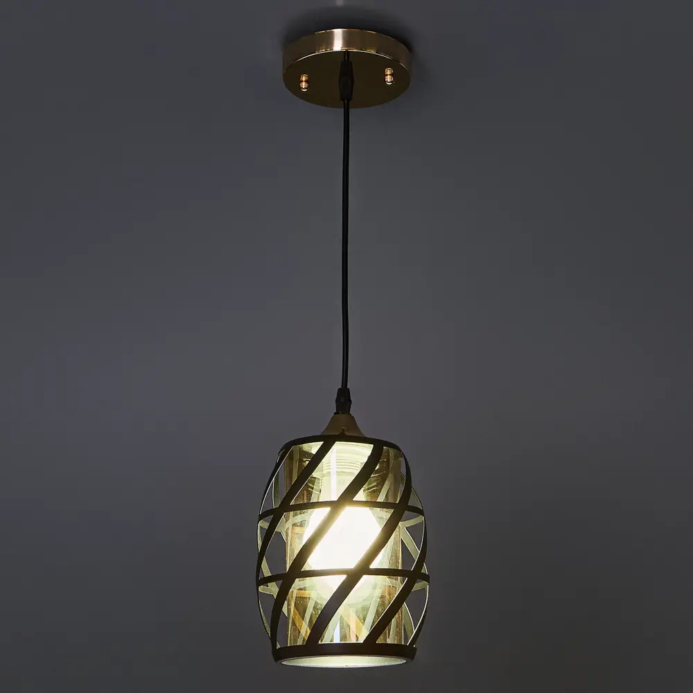 88038443 Светильник подвесной De City Соло 60 Вт E27 220 В спирали цвет черный STLM-0911067  - Вид №1