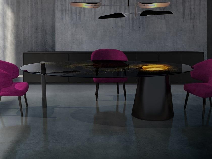 Unica by Tecnotelai Овальный стол из нержавеющей стали и стекла Orbita sun-id-1451584 - Вид №1