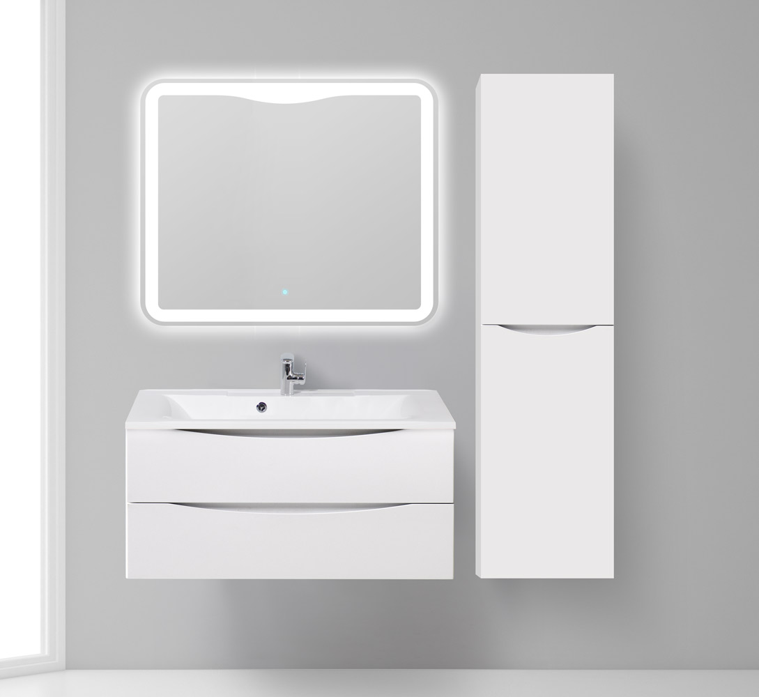 Шкаф подвесной, с двумя распашными дверцами BelBagno FLY-MARINO-1500-2A-SC-BO-P-L - Вид №1