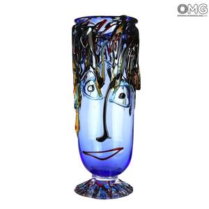 2776 ORIGINALMURANOGLASS Ваза Musana Face - Vetro di Murano 22 см