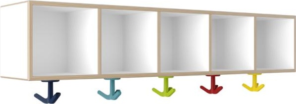 M20.02.003 Модуль ряда, 5 мест с эластичными тройными крючками HEWI Kids - Вид №1