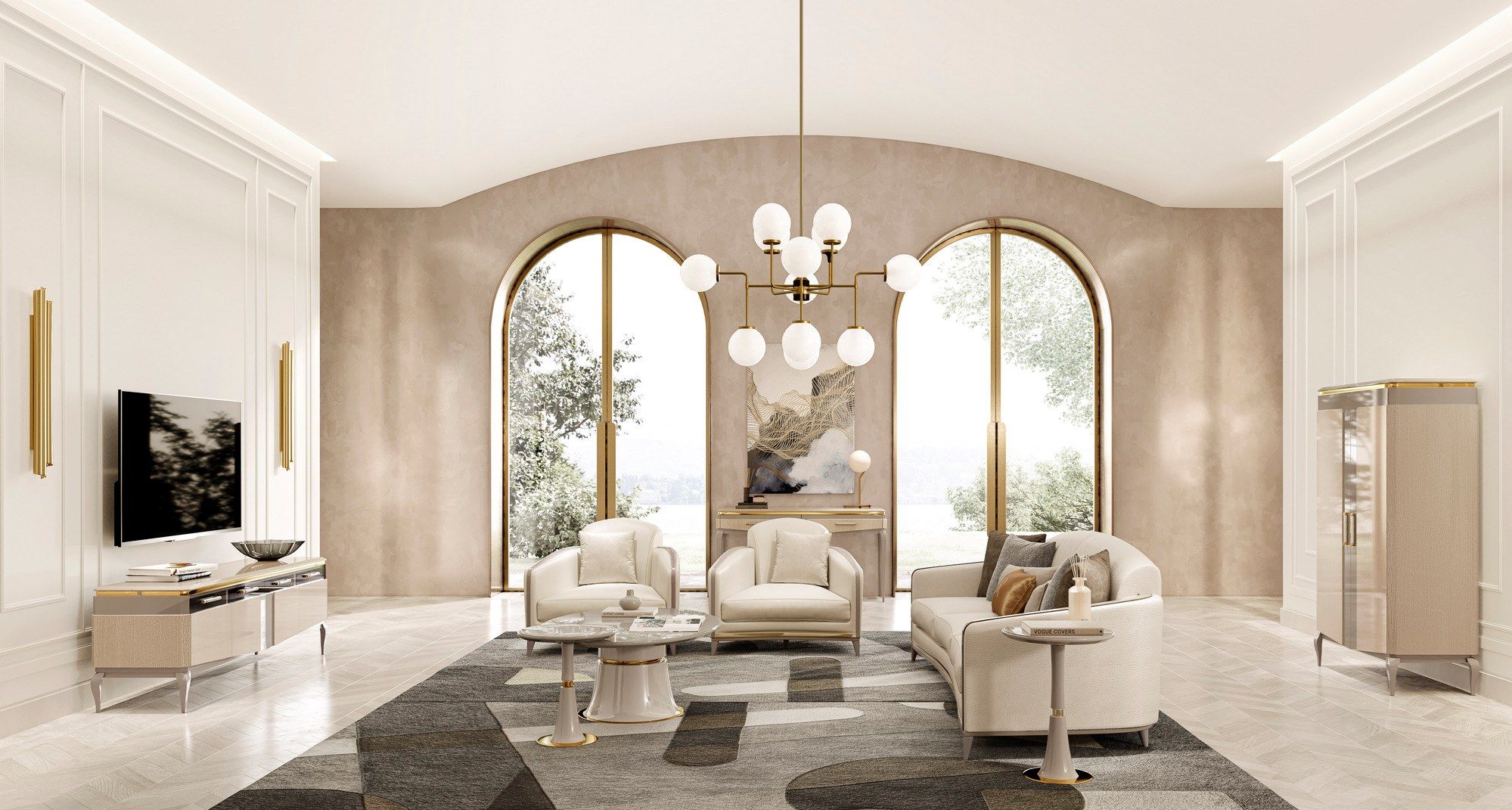 Деревянный овальный журнальный столик для гостиной A.R. Arredamenti Victor ARCH-00010845 - Вид №4