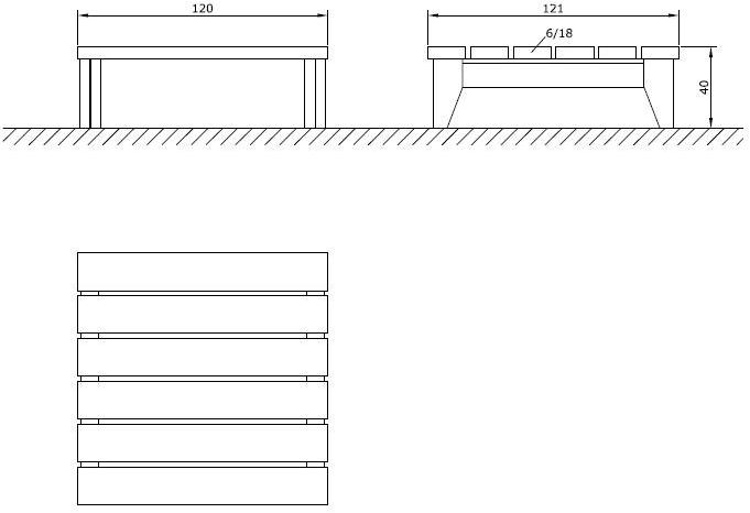 Euroform W Деревянная скамейка со спинкой Block 90, 90l, 90d - Вид №11