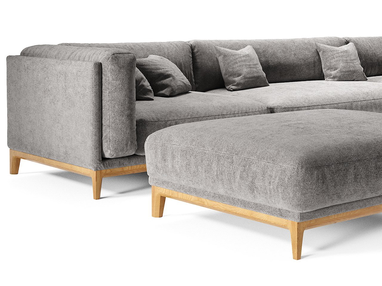 Диван Case угловой светло-серый THE IDEA ДИЗАЙНЕРСКИЕ 210550 Серый  - Вид №3