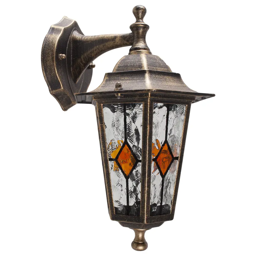 Бра уличное вниз Inspire Tiffany 1xE27х60 Вт, цвет золото 17415616 STLM-2061709 
