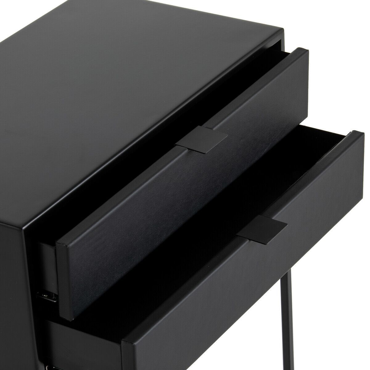 Прикроватная тумбочка из металла и кожи с ящиками AMPM Réalto ARCH-00147588 - Вид №4