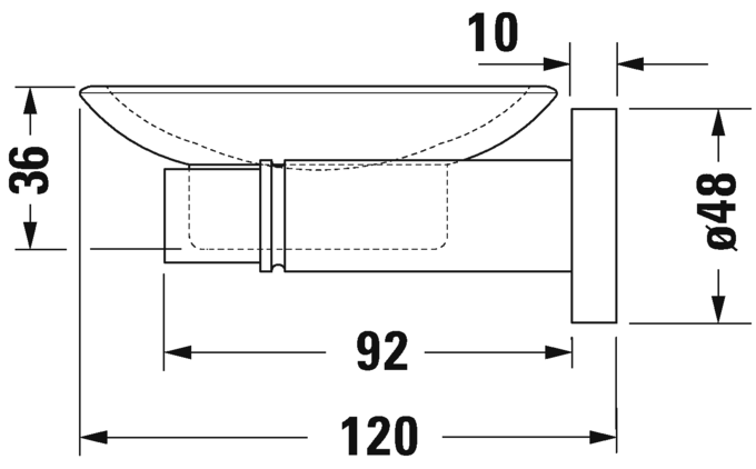 009917..00 Мыльница D-Code #009917 135 мм Хром Duravit - Вид №2