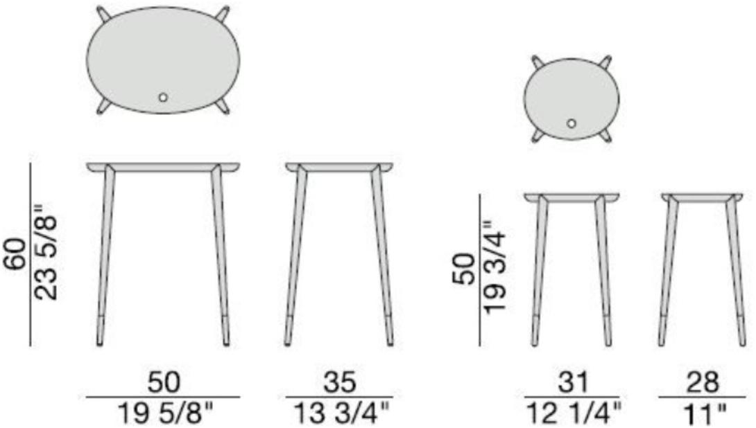 Porada Овальный журнальный столик из массива дерева Iron sun-id-1414284 - Вид №3