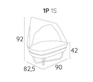 Бархатное кресло Adrenalina Bixib ARCH-00086271 - Вид №3