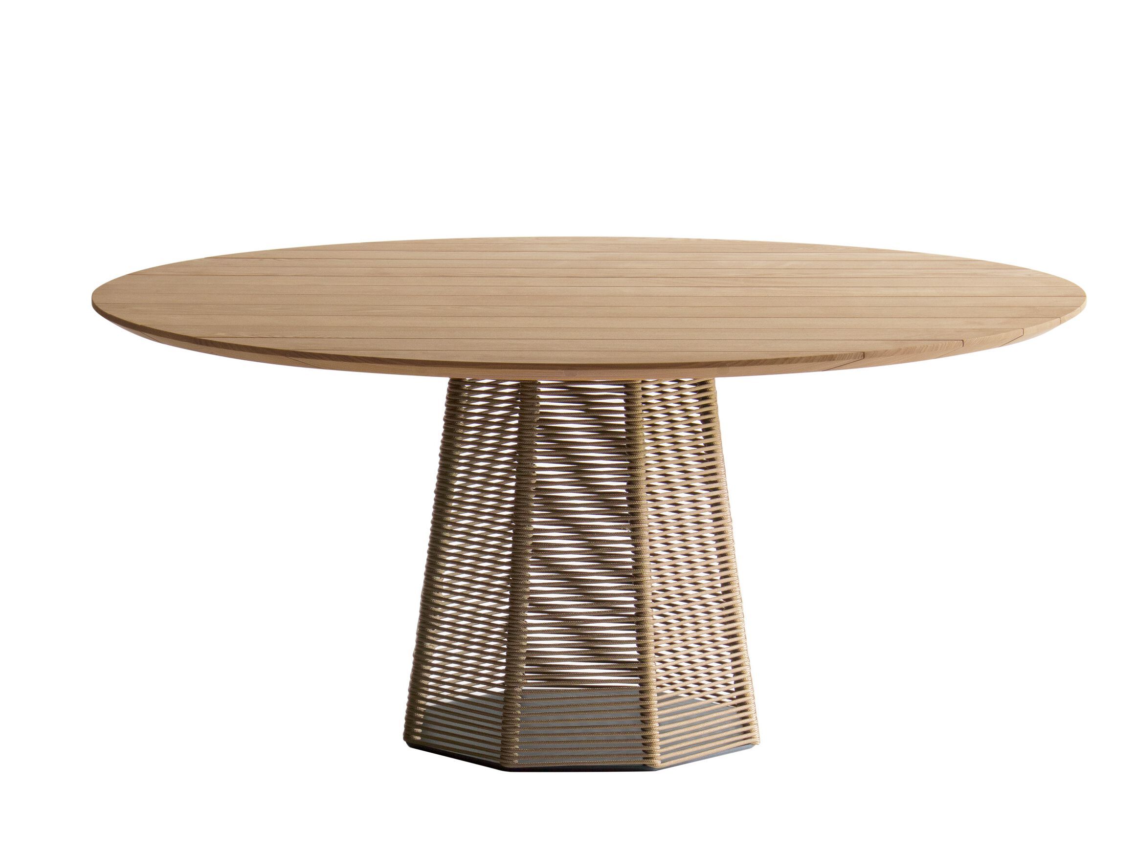 Садовый стол из ясеня с веревочной подкладкой Potocco Sophie ARCH-00089392