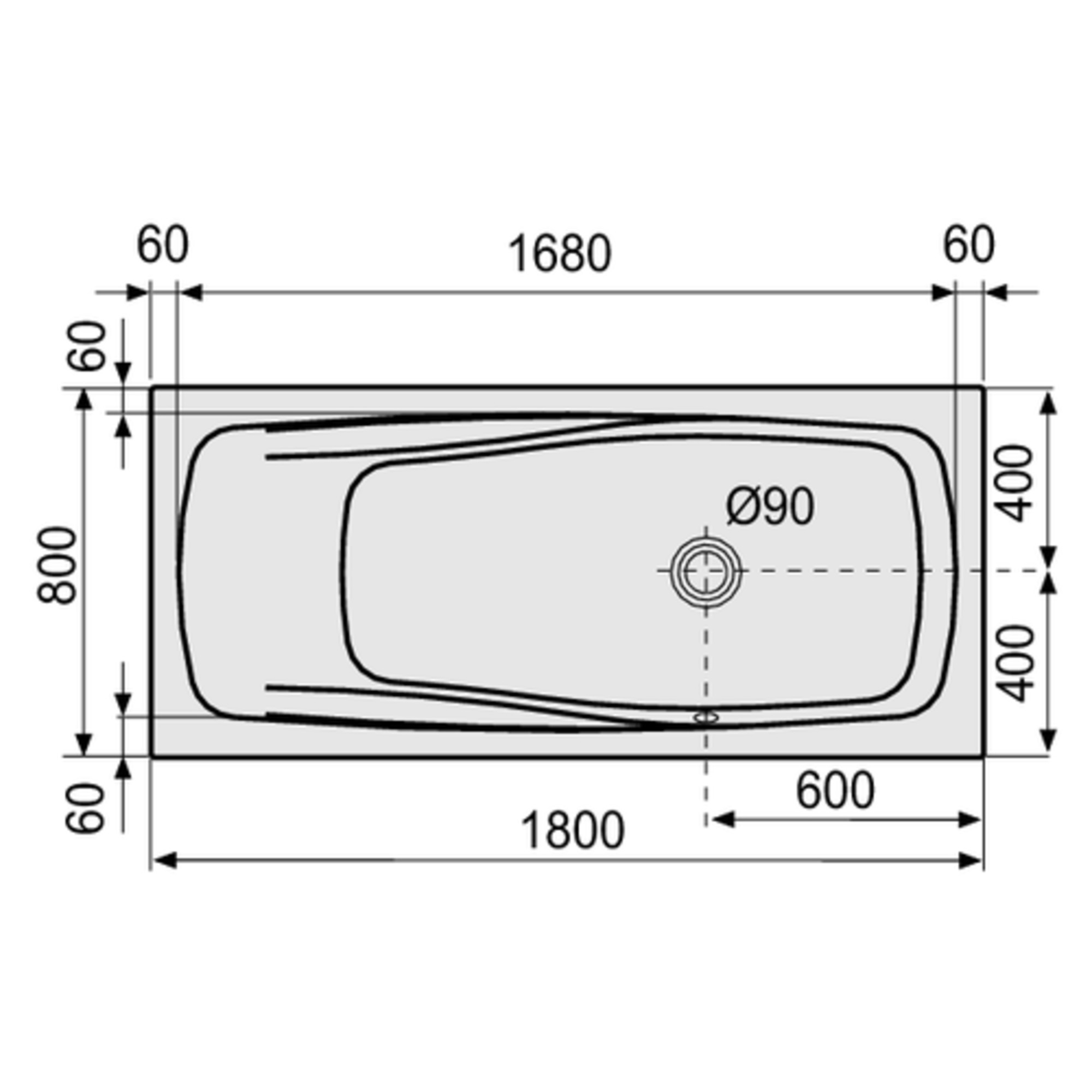 633.118062 Ancona Collection ванна Duscholux 46022 - Вид №1