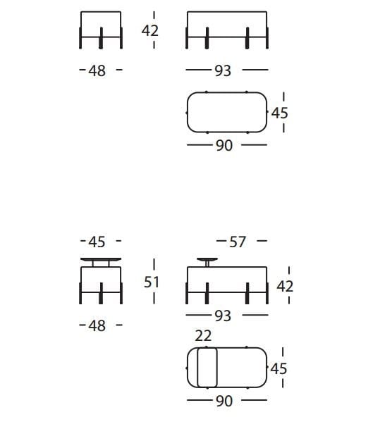 Модульная скамья из ткани SANCAL слон ARCH-00062918 - Вид №4