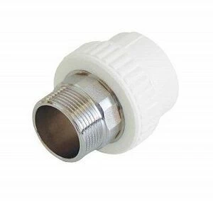 Муфта комбинированная KALDE D32х1" НР под шестигранник белая