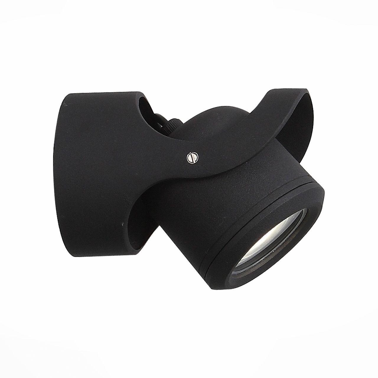 Уличный настенный светодиодный светильник ST Luce Round SL093.401.01 ST LUCE ROUND BLACK 272379 Черный  - Вид №1
