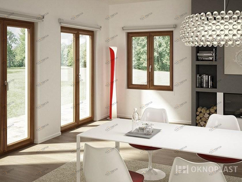 Oknoplast Распашная французская дверь из ПВХ sun-id-1485936