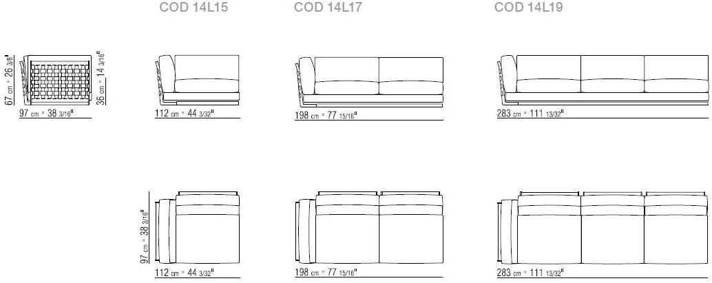 Flexform Модульный тканевый диван Cestone sun-id-1396575 - Вид №4