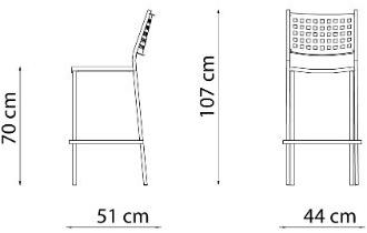 Vermobil Барный стул из металла с подставкой для ног Alice Ch150 - Вид №1