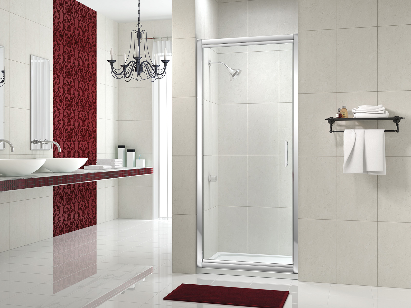 Дверь в нишу M84401 Merlyn 8 Series Хромированный 