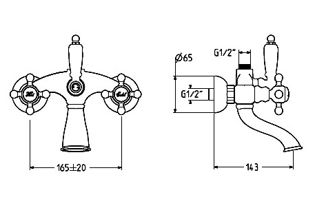 1200612C0cr Смеситель Gattoni Vivaldi Santreyd - Вид №1