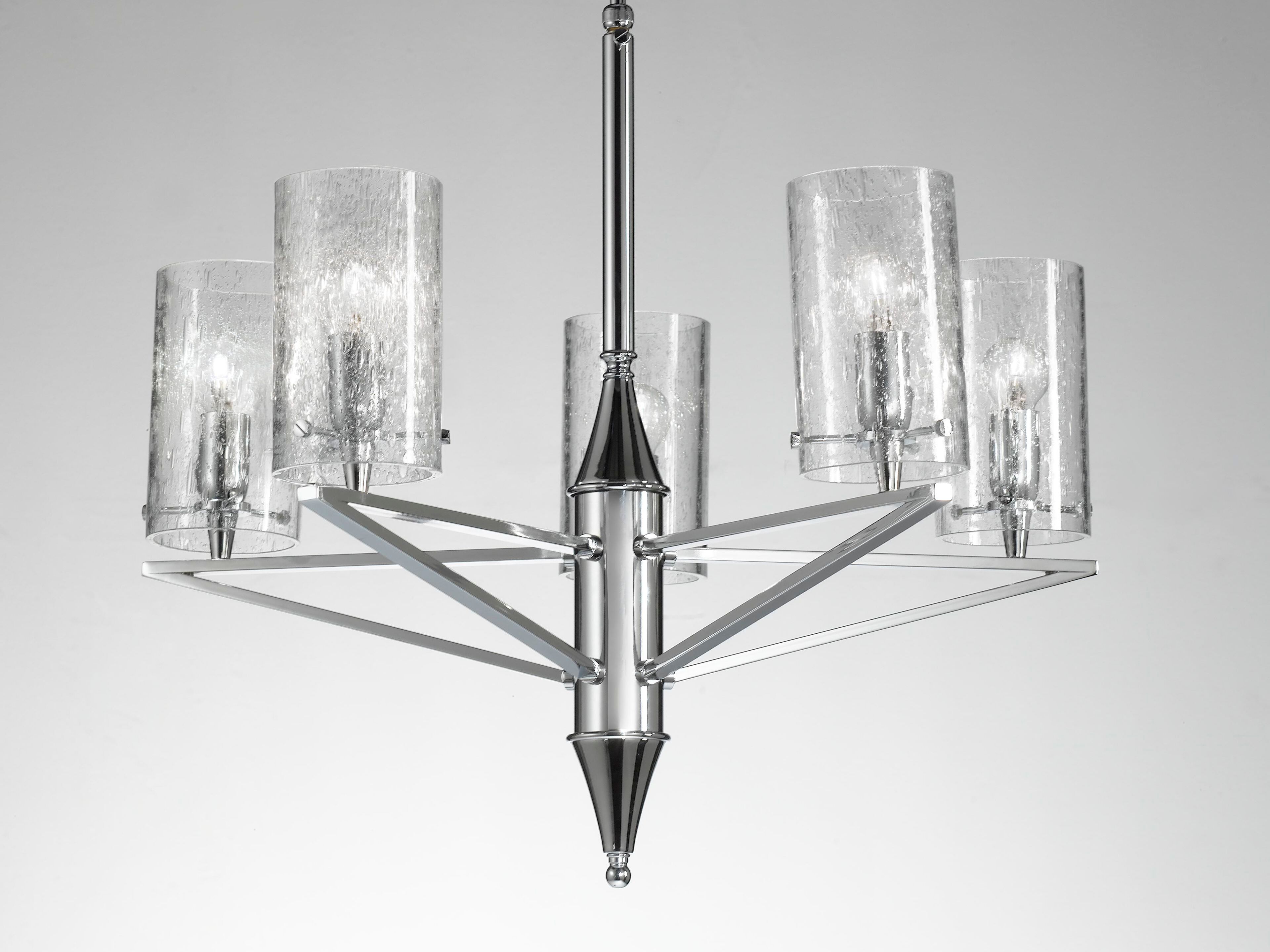 Подвесной светильник из латуни и гранулированного стекла Cremasco Illuminazione 7408/5L ARCH-00103188