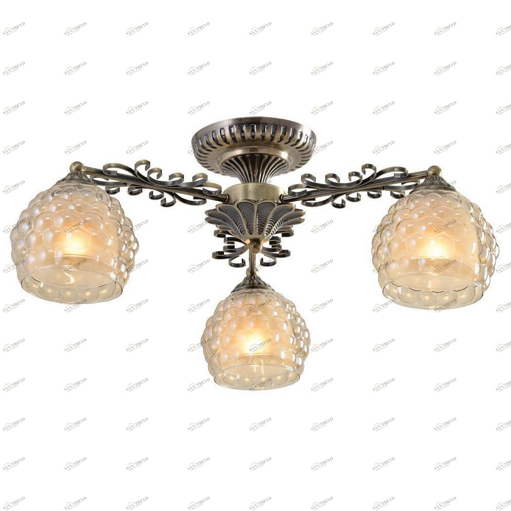 Потолочная люстра IDLamp Bella 285/3PF-Oldbronze IDLAMP BELLA OLDBRONZE 183443 Белый 