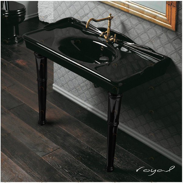 40775 Подвесная раковина настенная прямоугольная Althea Ceramica  черная 