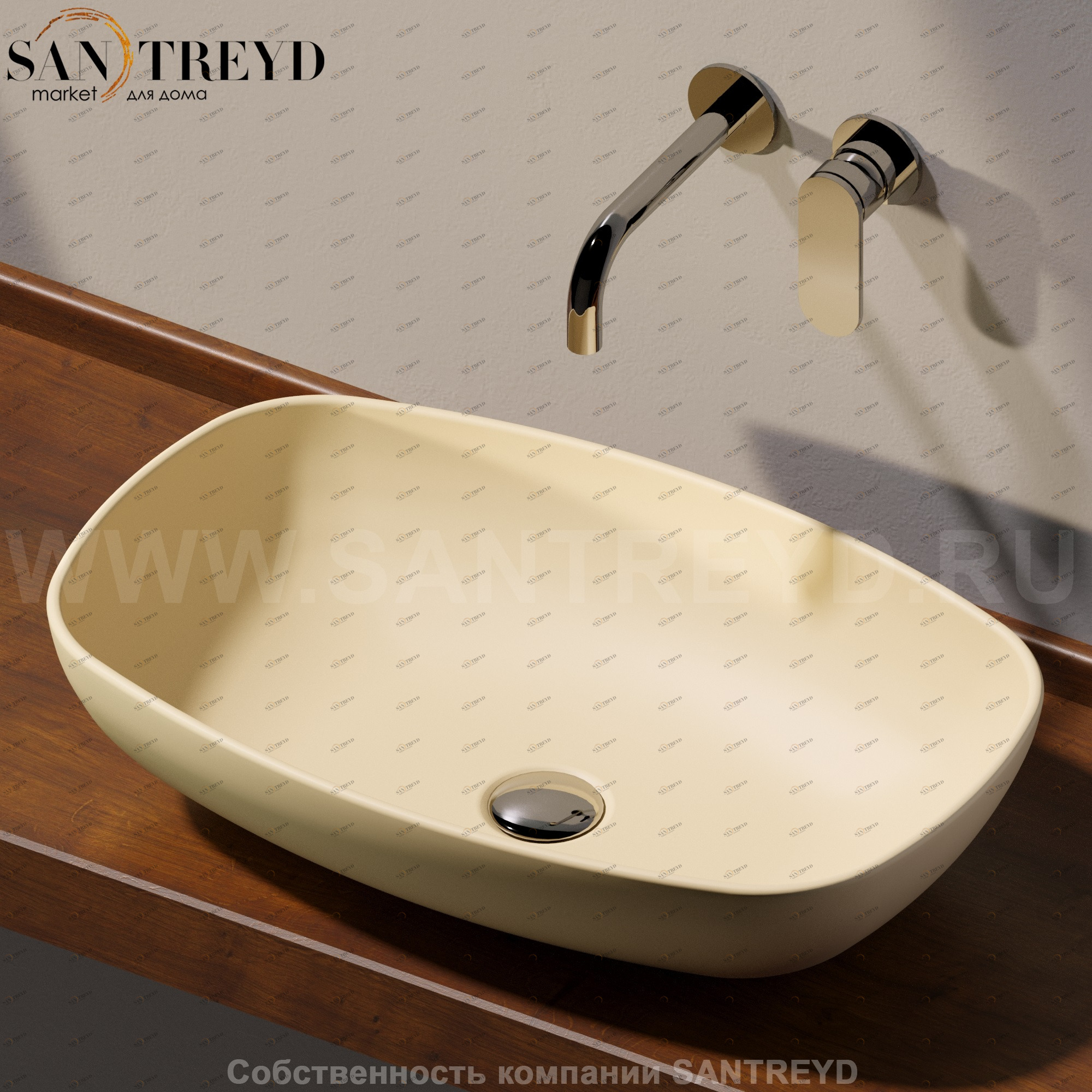 ND60A1019 Накладная раковина на столешницу  прямоугольная Ceramica Flaminia Nuda