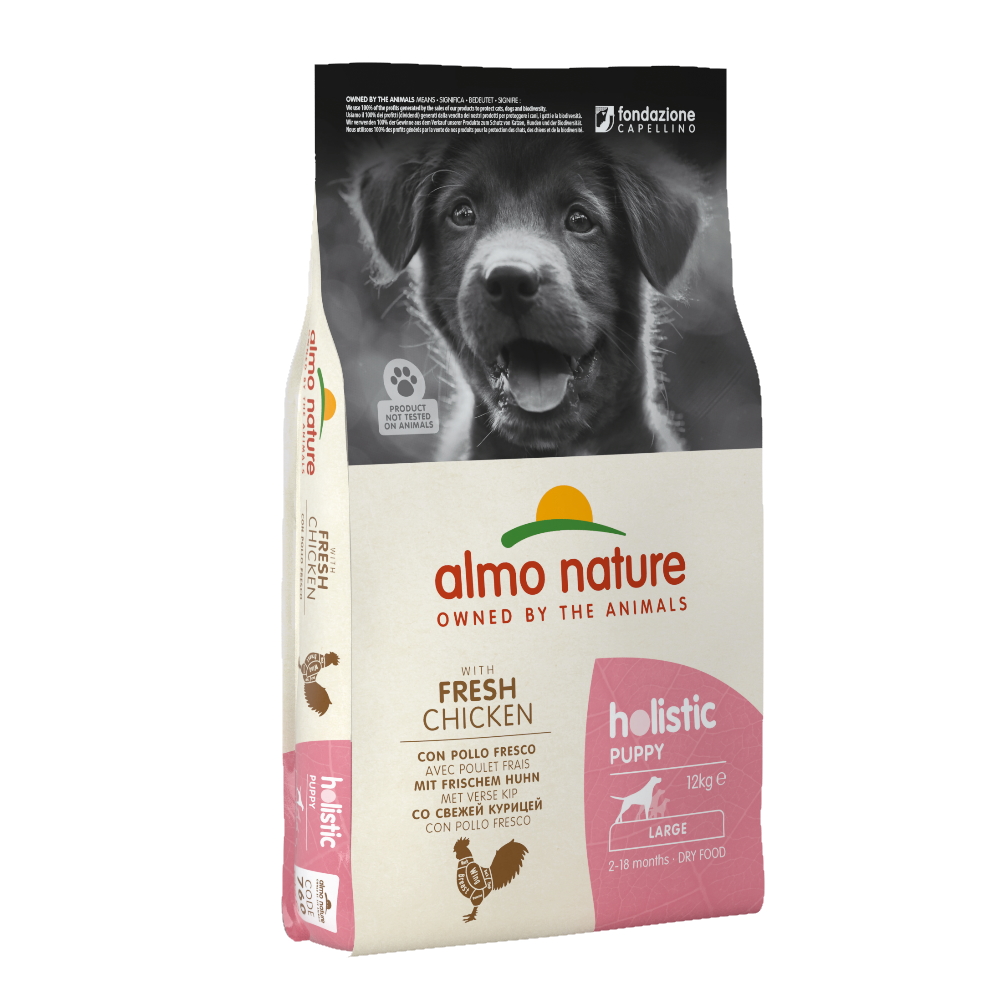 ПР0059764 Корм для щенков Holistic-L-Puppy для крупных пород, курица сух. 12кг Almo Nature 