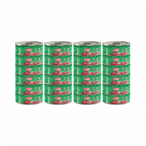 Т0055551*24 Корм для собак Мясное ассорти говядина, с кольцом конс.100г (упаковка - 24 шт) ЧЕТВЕРОНОГИЙ ГУРМАН