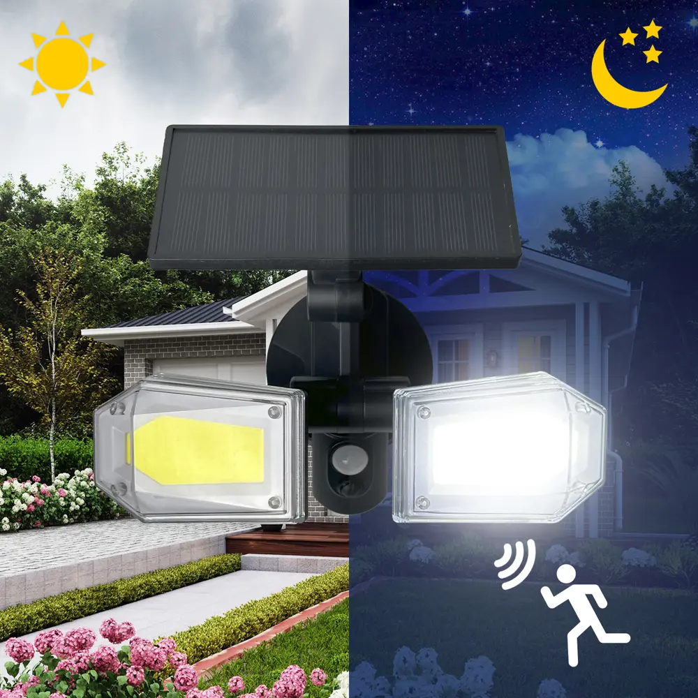 Светильник светодиодный уличный Duwi Solar LED на солнечных батареях 3 режима 25Вт 6500К 820Лм IP65 датчик движения черный 83972978 STLM-2020817  - Вид №2