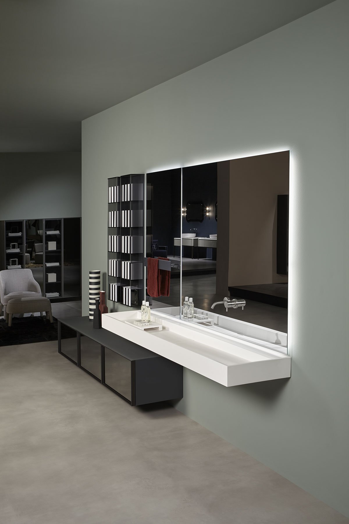 Canale Подвесная раковина настенная прямоугольная Antoniolupi  белая  - Вид №1