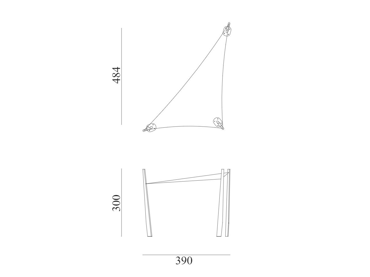 Парусная палатка из красного дерева и технической ткани Exteta 10th ARCH-00019024 - Вид №8