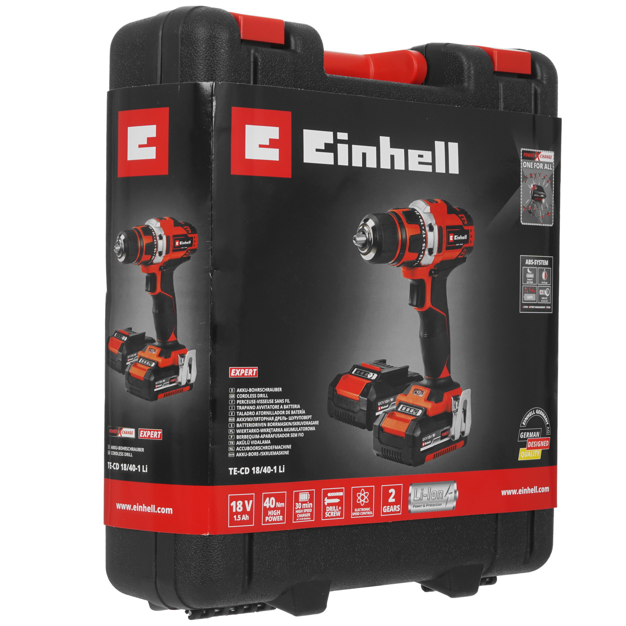 Дрель-шуруповерт Einhell PXC TE-CD 18/40-1 Li 2x1.5 Ah Power X Change 18V 5346580 STDN-0137521 - Вид №7
