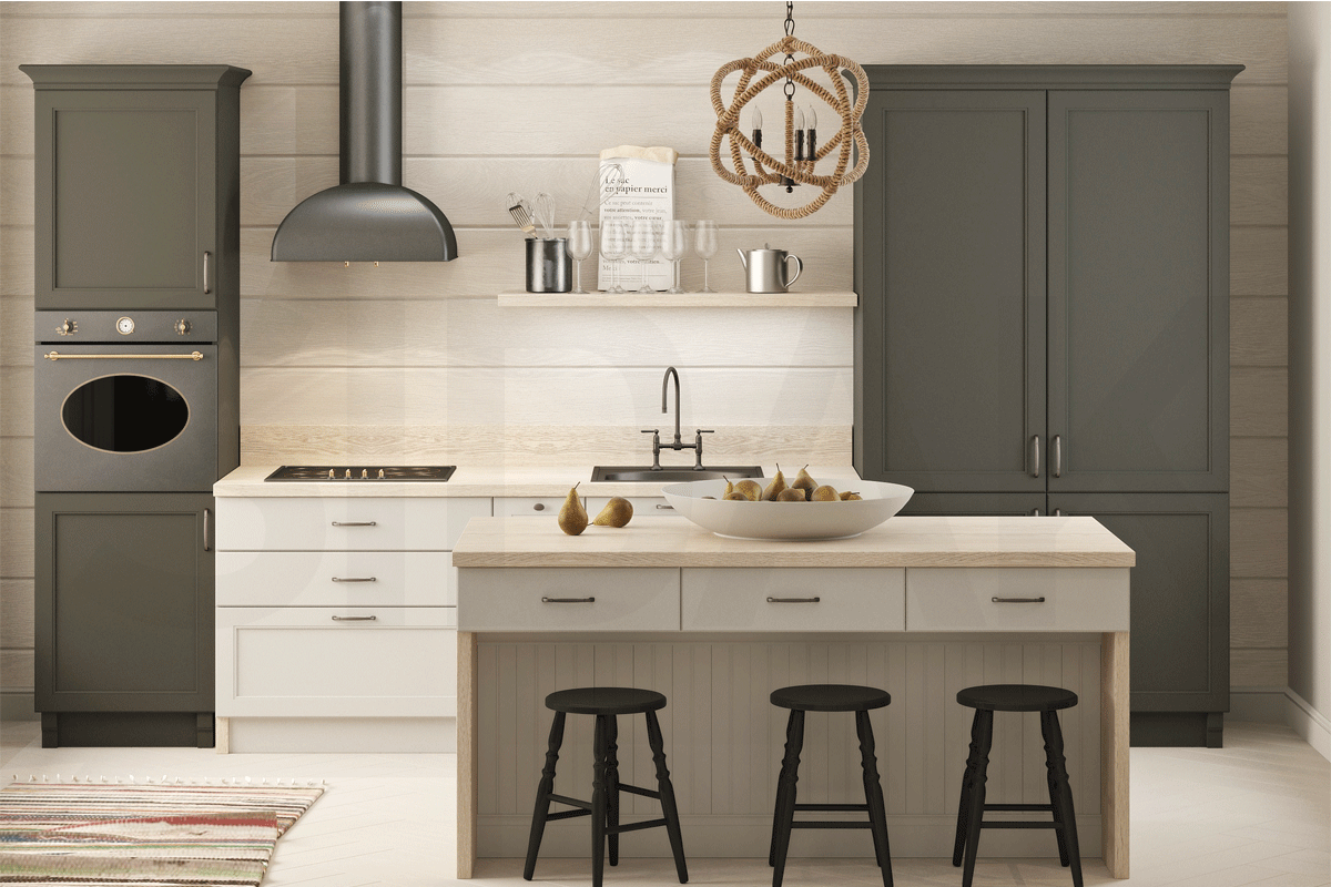 Фасады для кухни Кантри Фрезеровка «Дакота» Венге №101 SIDAK SIST1822-216 - Вид №1