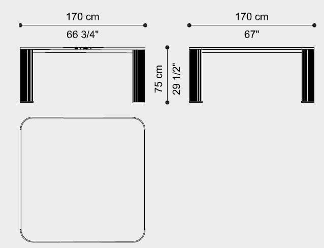 Многослойный квадратный обеденный стол ETRO Home Interiors Танжер ARCH-00098261 - Вид №2