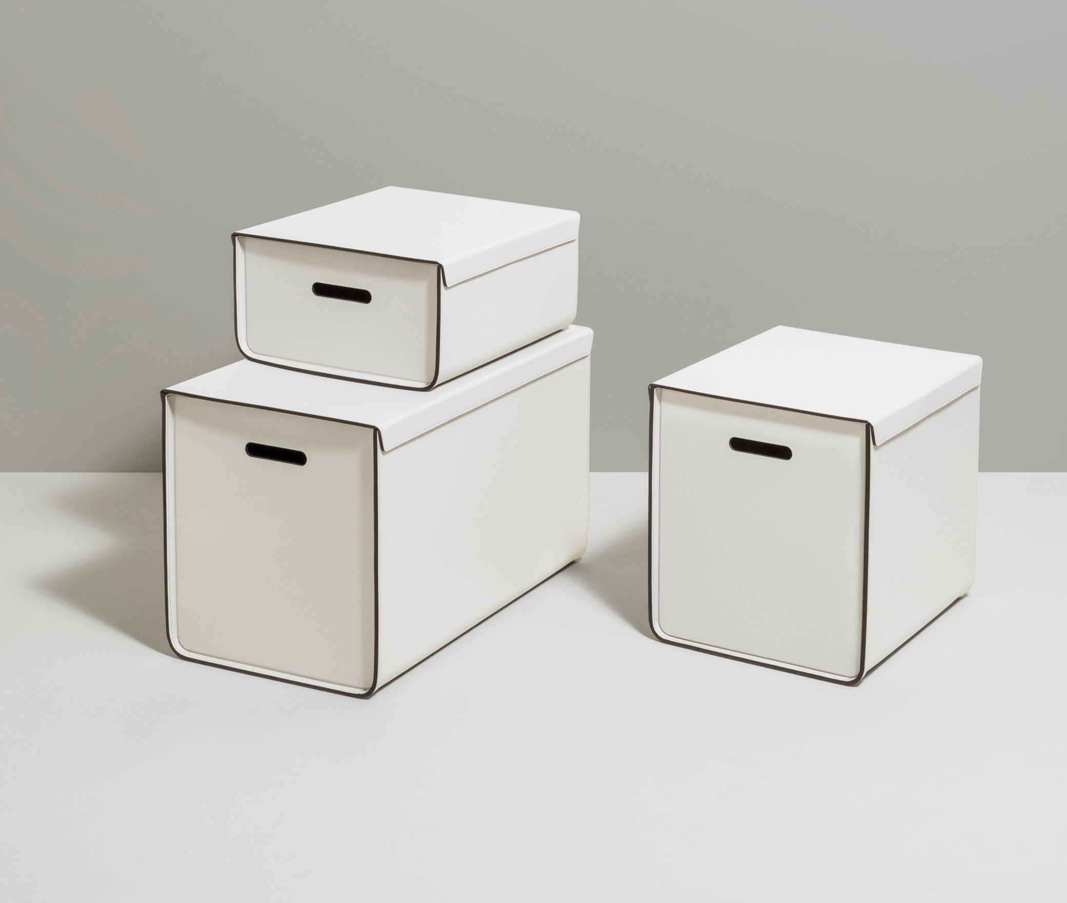 Шкаф Atena - 39X35XH40 см / из регенерированной кожи_темно-серый Pinetti 00.1187.082.055 - Вид №6